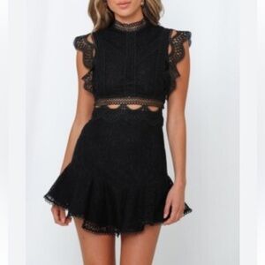 Indikah The Black Black Chase Lace Dress